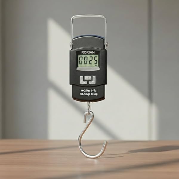 RORIAN Electric Portable Digital Hanging Scale 110lb/50kg High Precision Portable Hook Scale