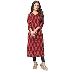 Rajnandini Women's Pure Cotton Straight Fit Straight Cambric Jaipuri Printed