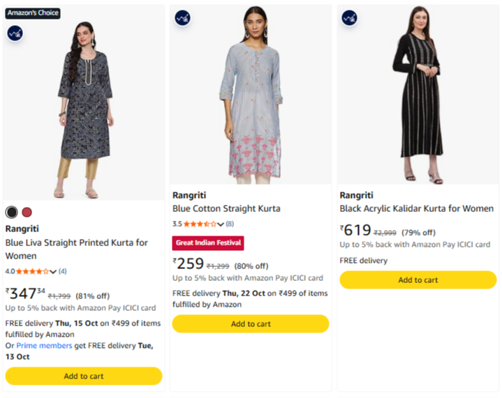 Rangriti at minimum 60% Discount