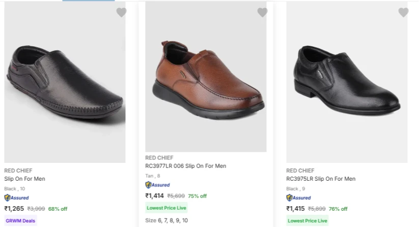 Red Chief Men’s Formal Shoes @ upto 76% Discount