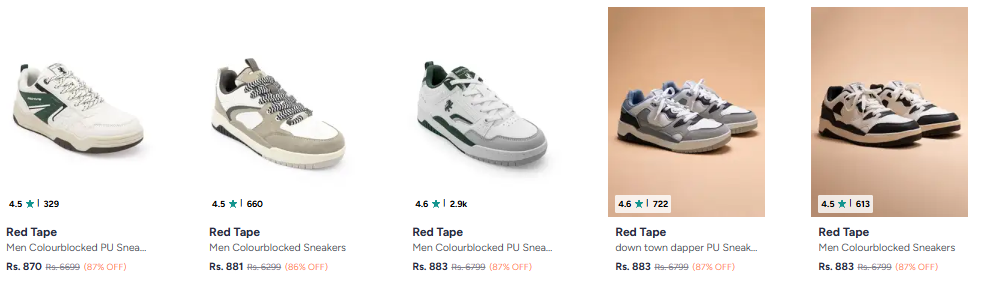 Red Tape Men Footwear at minimum 86% Discount