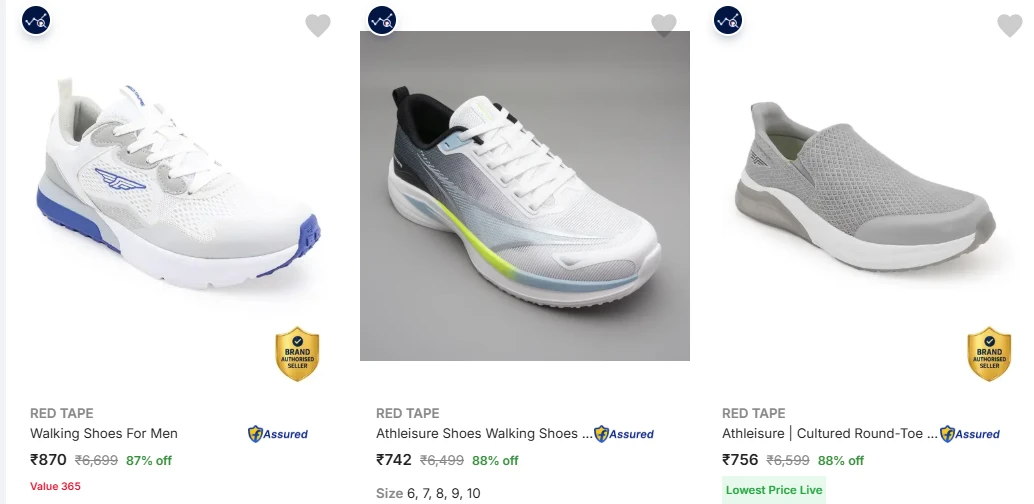 Red Tape Men's Shoes at minimium 87% Discount