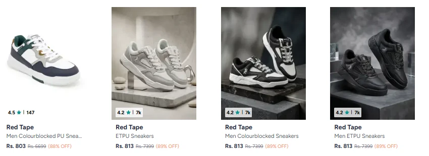 Red Tape Men's shoes upto 89% Discount