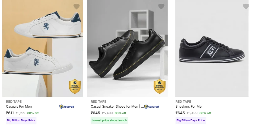 Red tape casual shoes @ 88% Discount From ₹611