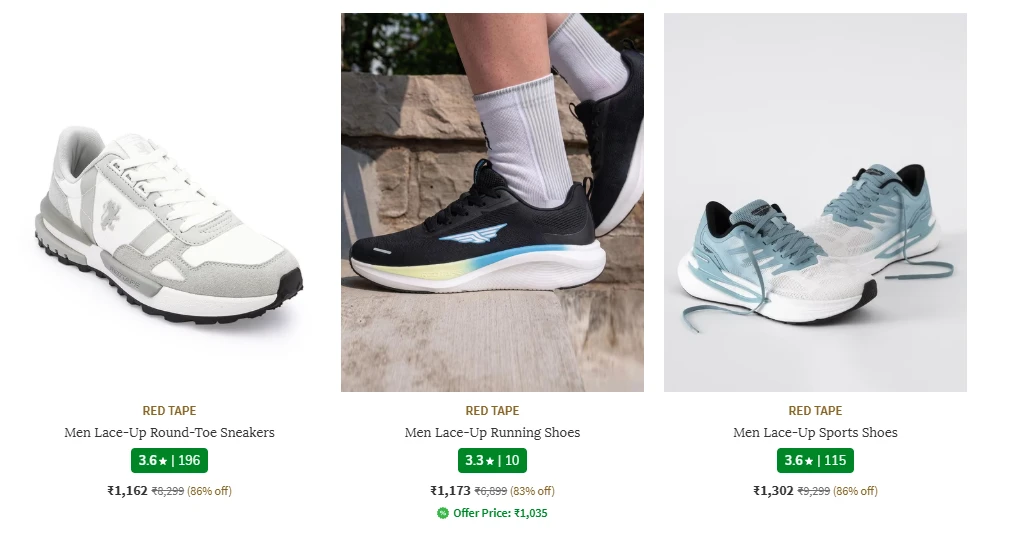 Redtape Men's Sneakers up to 86% Discount