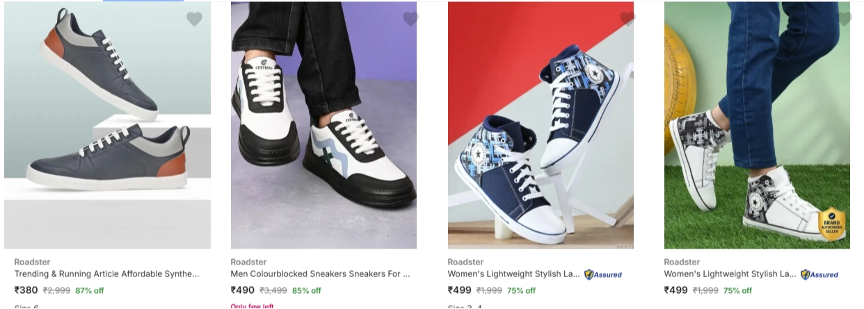 Roadster Men’s Casual Shoes at Minimum 73% Discount