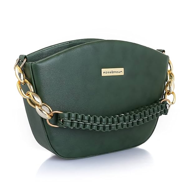 Ross Brown Modish Sling Bag for Women/Girls (Green)