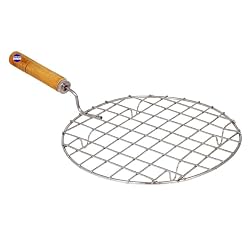 Round Barbeque Jali Roti Roast Grill Papad Roaster Chapati Toast Grill Wooden
