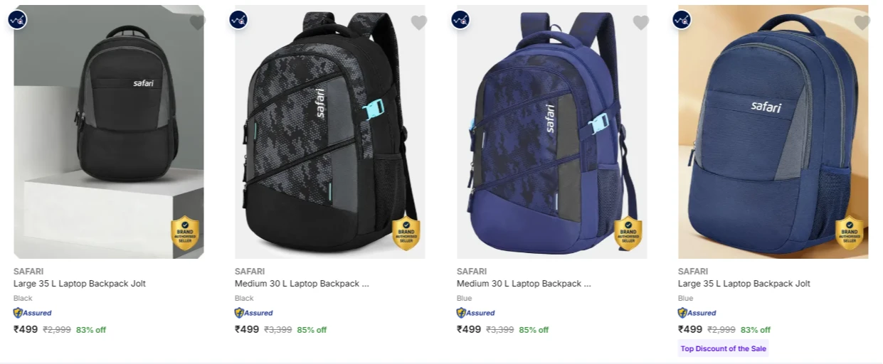 SAFARI Laptop Bags at minimum 83% Discount