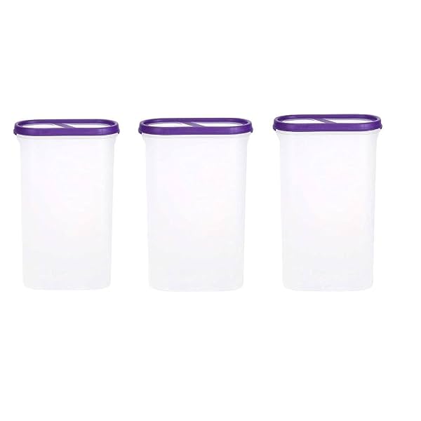 SIMPARTE Airtight Kitchen Storage Container Set 2400 ml Set of 3