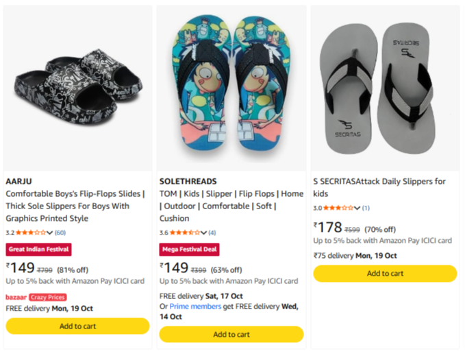 SOLETHREADS Boy's Army (K) Flip-Flop at up to 86% Discount