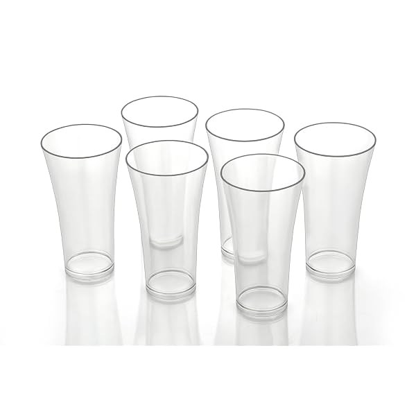 SORATH Set of 6 Unbreakable Plastic Drinking Glasses