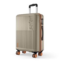 Safari Astra Neo 76cm Large Hard-Sided Check-In Trolley Bag, Champagne