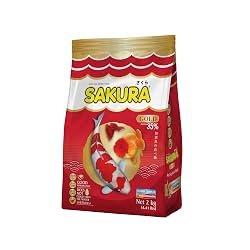 Sakura Goldfish Food 2 kg, Small 2mm Pellets Astaxanthin Krill & Vitamin Complex Formula