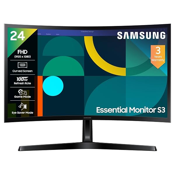 Samsung 24-Inch Curved 100Hz Gaming Monitor Black