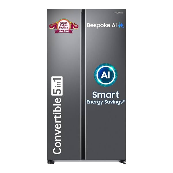 Samsung 653 L Convertible Digital Inverter Side By Side Refrigerator