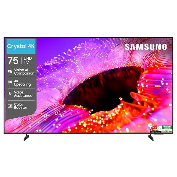 Samsung 75 inch (189cm) Crystal UHD 4K Vision AI 2026 Smart TV 4K Upscaling