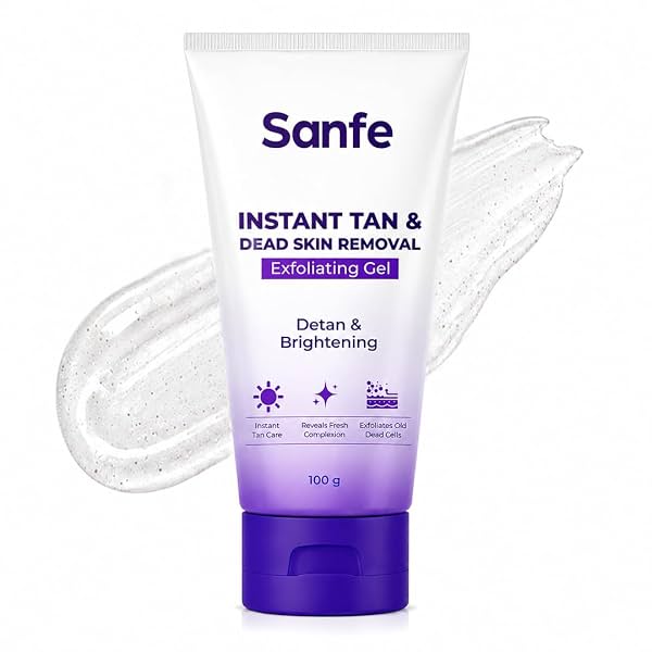 Sanfe Instant Tan & Dead Skin Removal Exfoliating Gel | Visibly Removes Tan