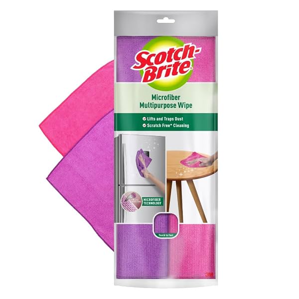 Scotch-Brite Microfiber Multipurpose Wipe (Pack of 2)