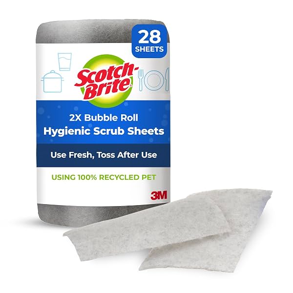 Scotch-Brite Roll Type Disposable Cleaning Sheet for Hygienic and Easy Dish