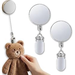 Self Adhesive Retractable Towel Clip Holder Stainless Steel No Drill Wall Mounted Cloth Hanger