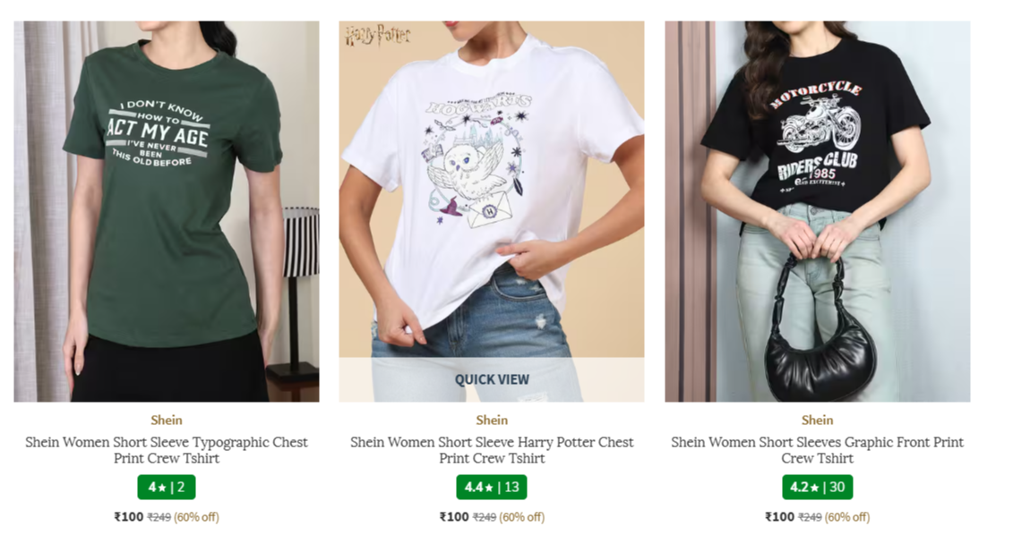 Shein Western Wear at minimum 60% Discount