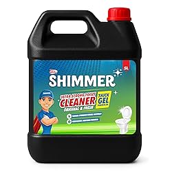 Shimmer Ultra Strong Toilet Cleaner Liquid - 5L Mega Jar | Extra Thick Cling Technology