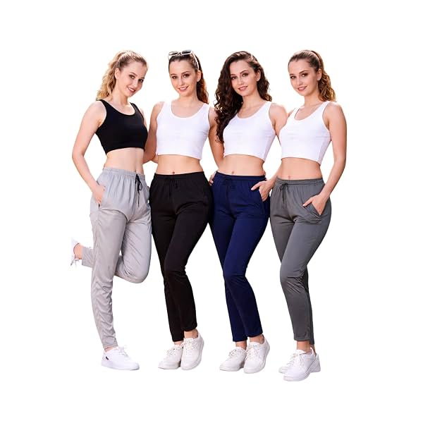 Shiv Textiles Women's Polyester Solid Trackpant (Pack of 4 Track Pant)