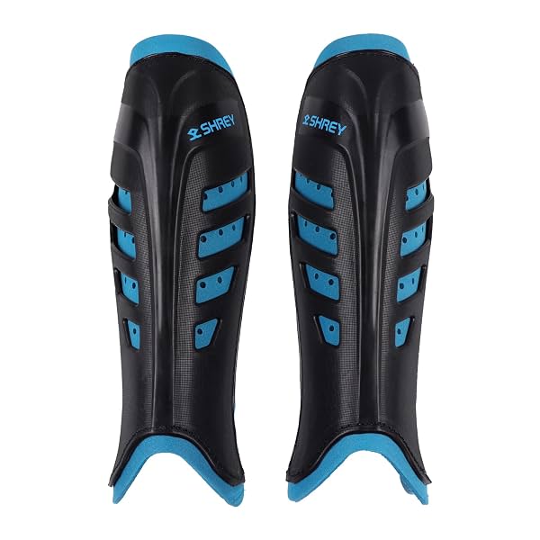 Shrey Meta Shin Guards for Hockey (Black, L)