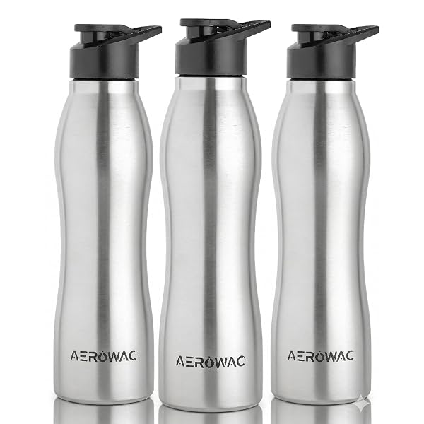 Silva Stainless Steel Water Bottle 1000ml | Single Wall, Lightweight, Leak Proof