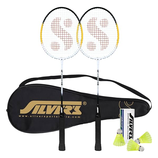 Silver's Aluminium Stricker Badminton Kit (2 Racquets with Full Cover)