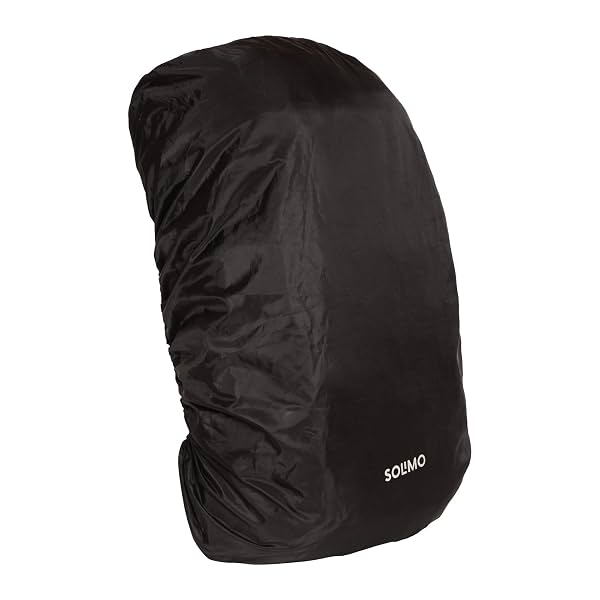 Solimo Rain & Dust Cover for Backpack (Black)