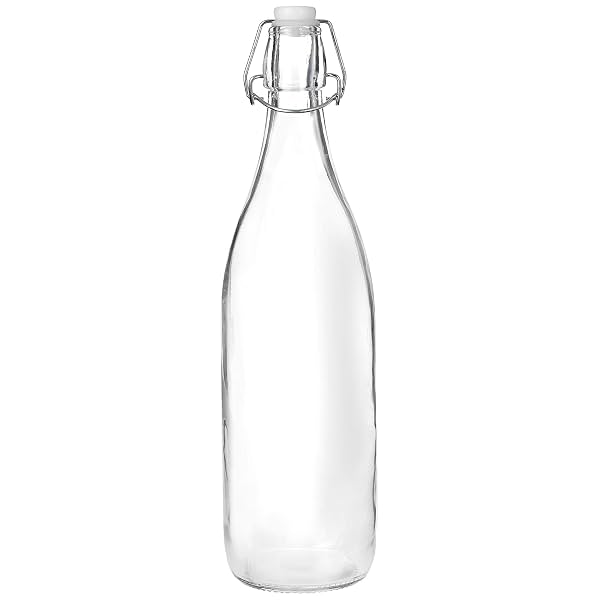 Solimo Silica Glass Bottle with Flip Cap 1 Litre
