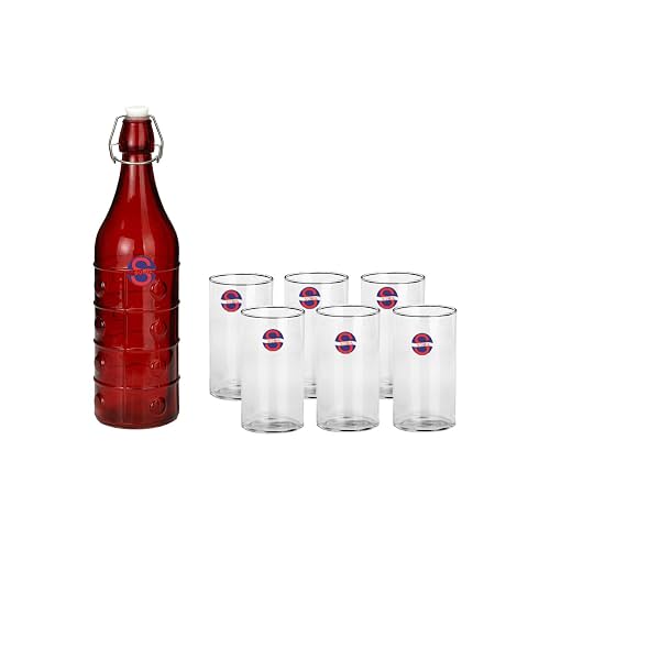 Somil Glass and Bottle Water 1 Lt. & 6 Glasses Set