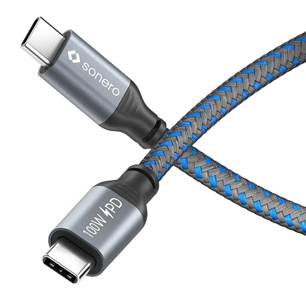 Sonero® USB-C to USB-C Charging Cable, USB C Fast Charging Cable