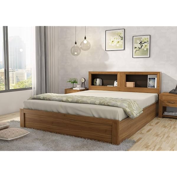 Spacewood King Size Engineered Wood Blaze Bed (78 X 72)