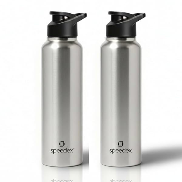 Speedex Stainless Steel Water Bottle 1 Litre Set of 2