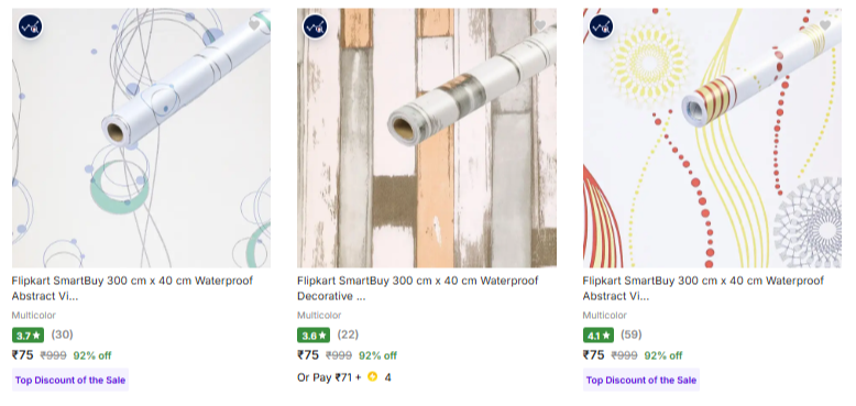 Stickers & Wallpapers at minimum 83% Discount