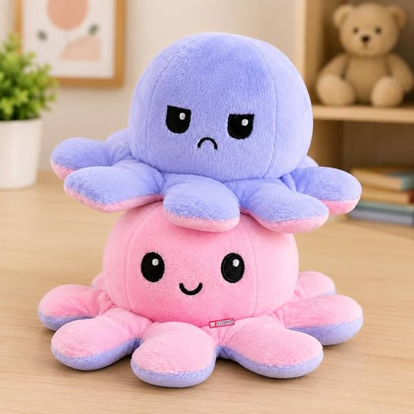 Storio Reversible Octopus Plush Toy