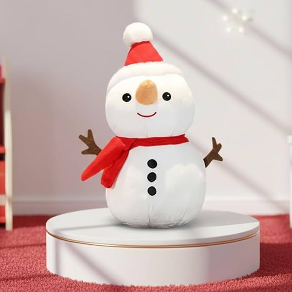 Storio Snowman Christmas Plush Toy – White