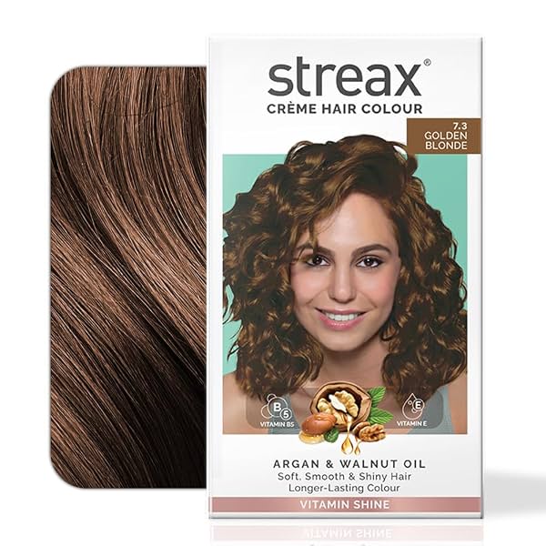 Streax Permanent Hair Colour (7.3 Golden Blonde, 120 ml)