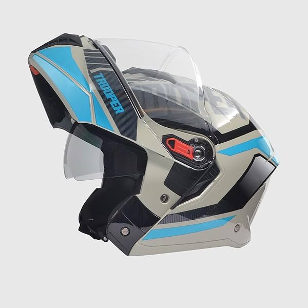 Studds Trooper Dv D1 Isi and Dot Certified Matt Finish Flip-Up Full Face Motorcycling Helmet for Men and Women with Inne