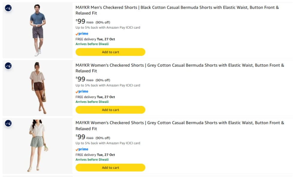 Subtotal short upto 90% Discount