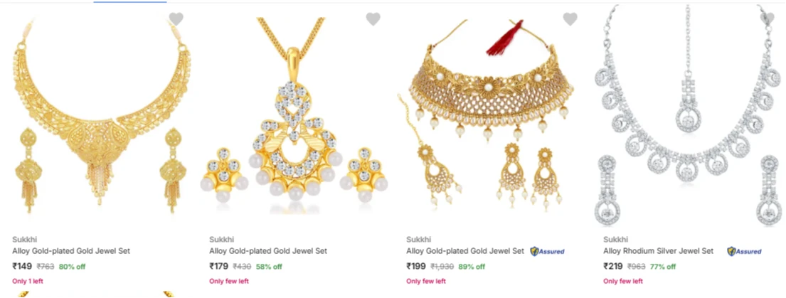 Sukkhi Jewellery Sets Starting @ ₹149