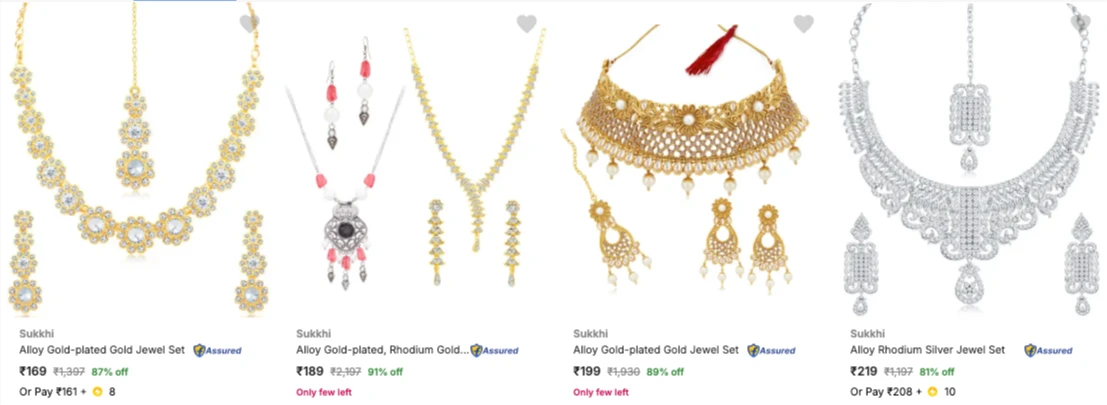 Sukkhi Jewellery Sets starting ₹169
