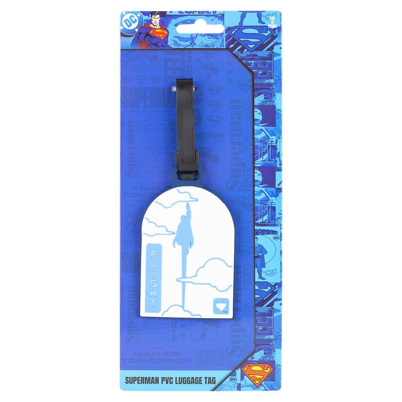 Superman Character PVC Travel Baggage Tag