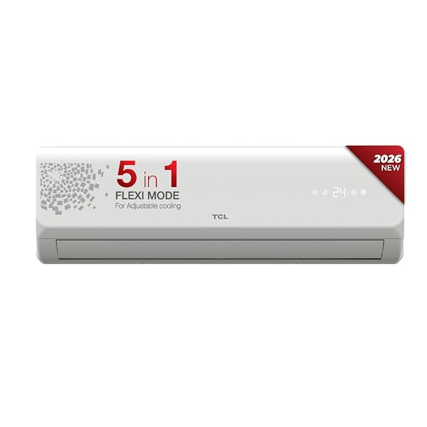 TCL 1 Ton 3 Star Split Inverter AC | 5 in 1 convertible Mode | 4 Way Air Swing