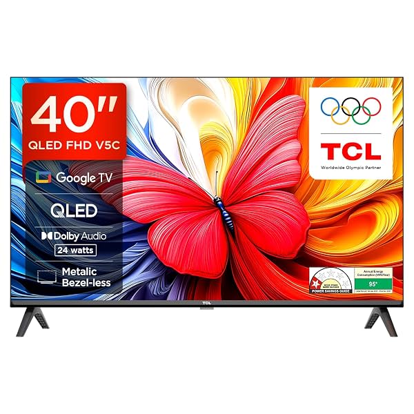TCL 101 cms (40 inches) V5C Series Full HD Smart QLED TV Google TV 4