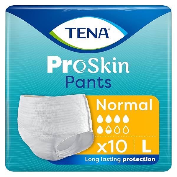 TENA Normal Unisex Adult Diaper Pants - Large Size | 10 Pc | 100-130 Cm