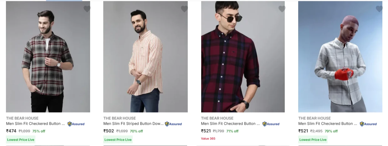 THE BEAR HOUSE Casual Shirts Starting From @ ₹474